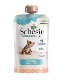 Schesir Kitten Pouch Cream 0-6 Tuna Wet Food 150g (Min Order - 5pcs)